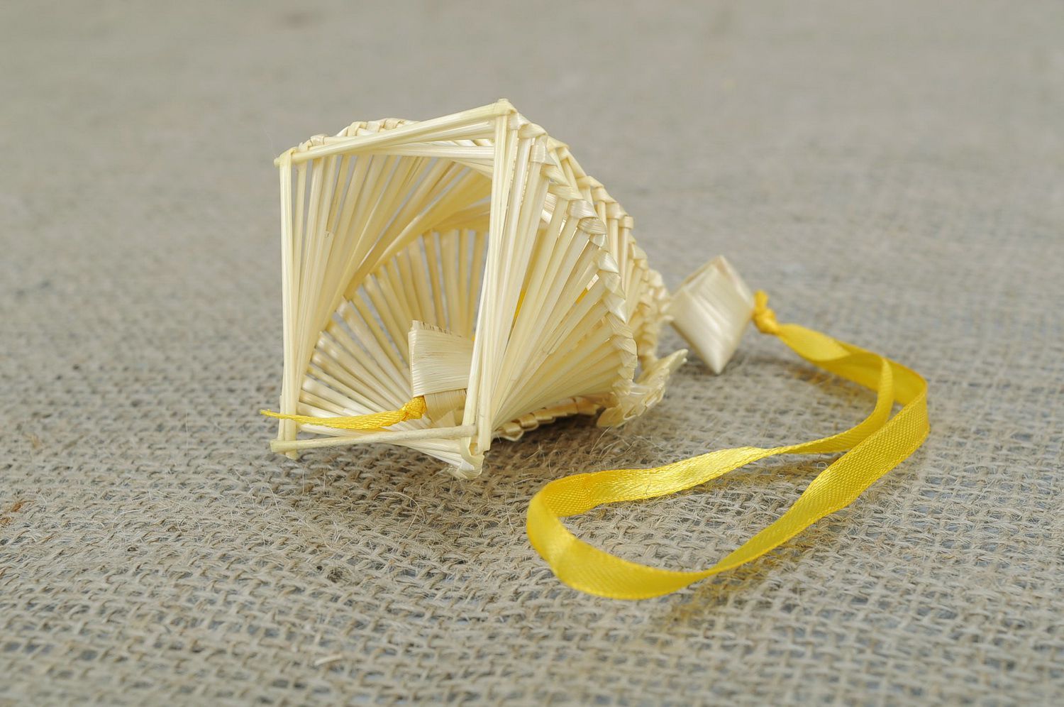 Charm made from straw Bell  photo 2