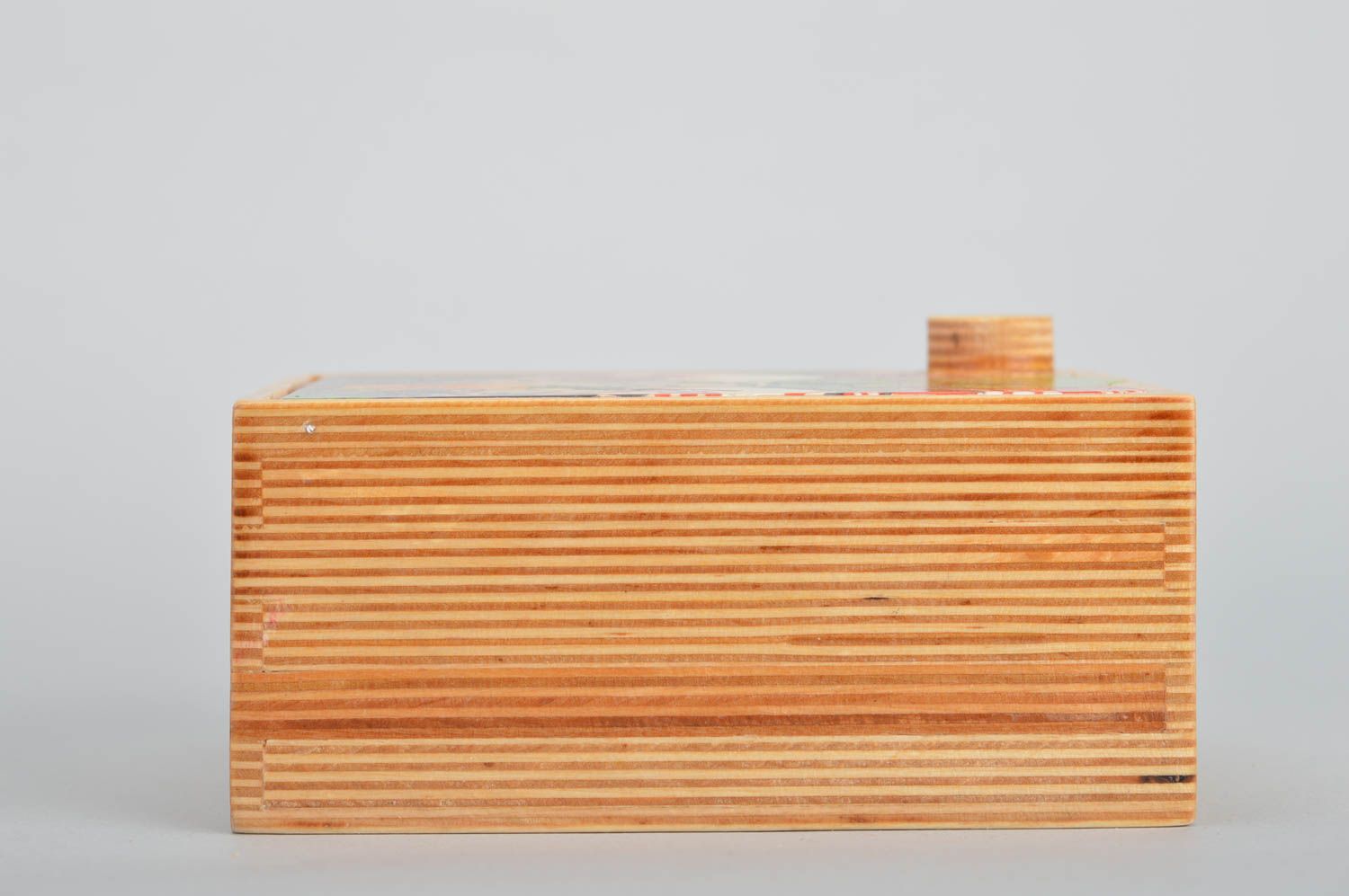 Holz Schatulle mit Bemalung für Schmuck handmade originell künstlerisch foto 4