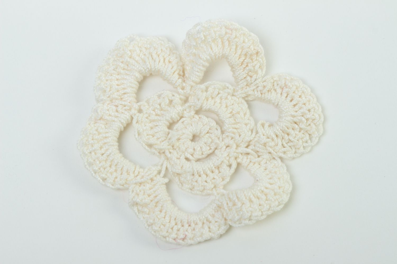 Fleur tricot faite main Fourniture bijoux Loisirs créatifs coton design original photo 2