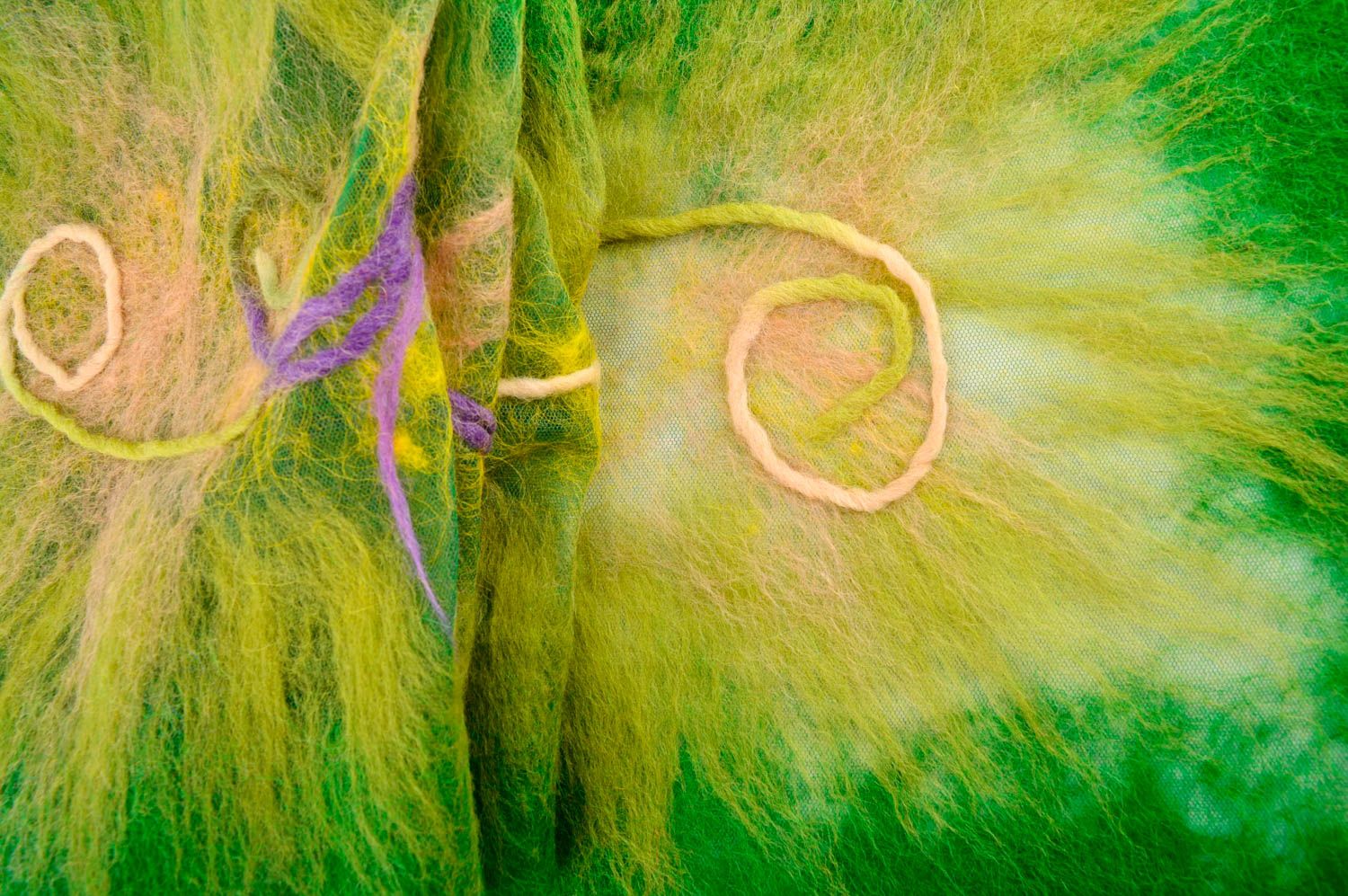 Bufanda de fieltro hecha a mano de color verde ropa de moda regalo original foto 4