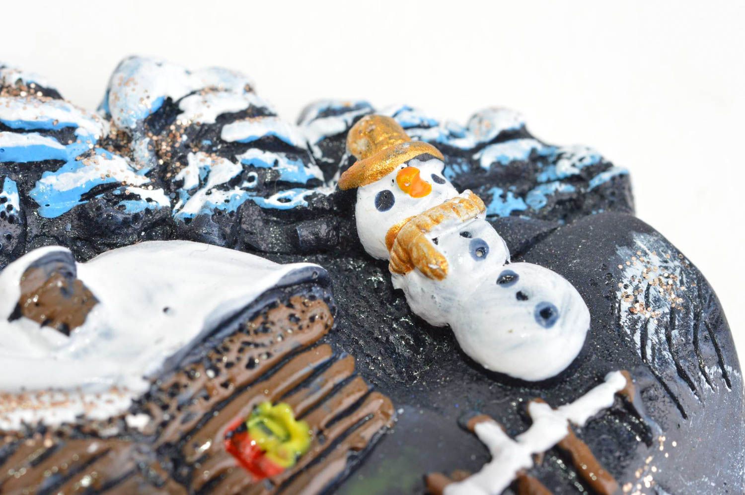 Магнит на холодильник handmade декор для дома красивый необычный подарок Зима фото 5