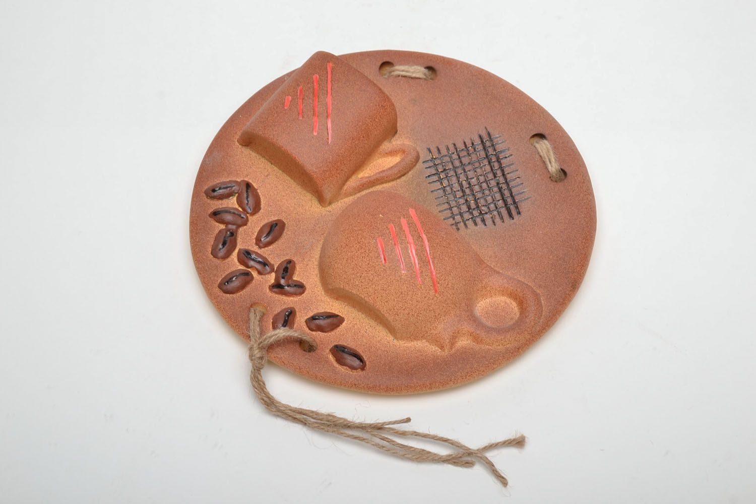 Handmade ceramic panel Coffee photo 2