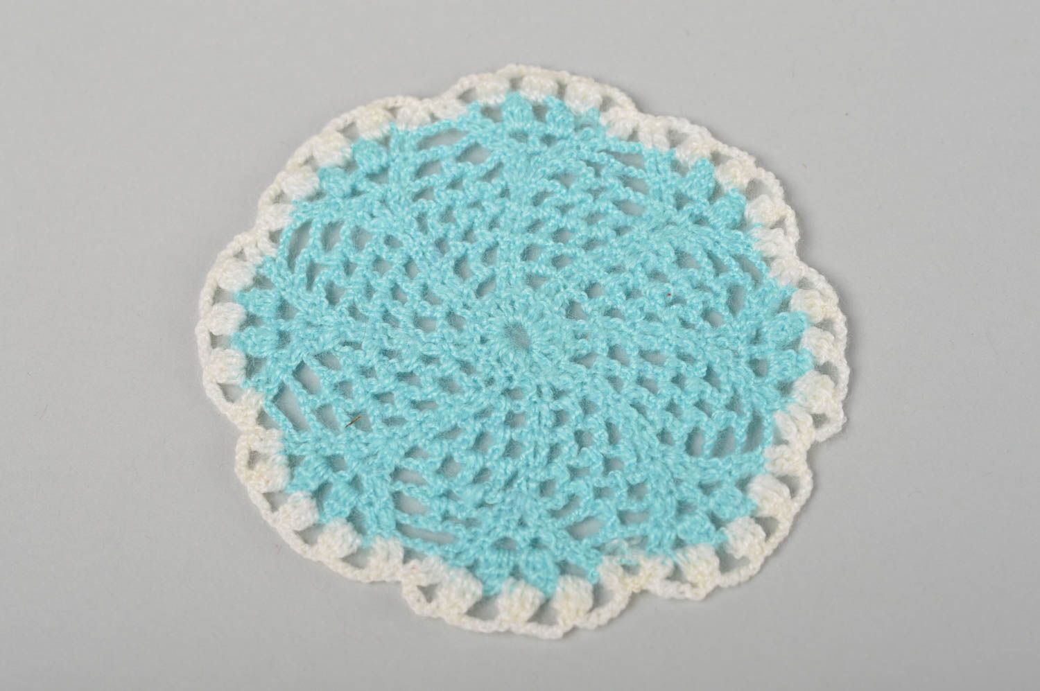 Handmade openwork napkin crocheted table napkin home decor decorative use only photo 1