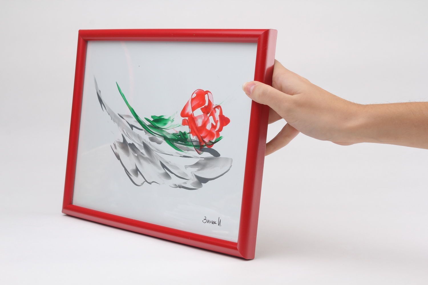 Картина Перо и роза  фото 2