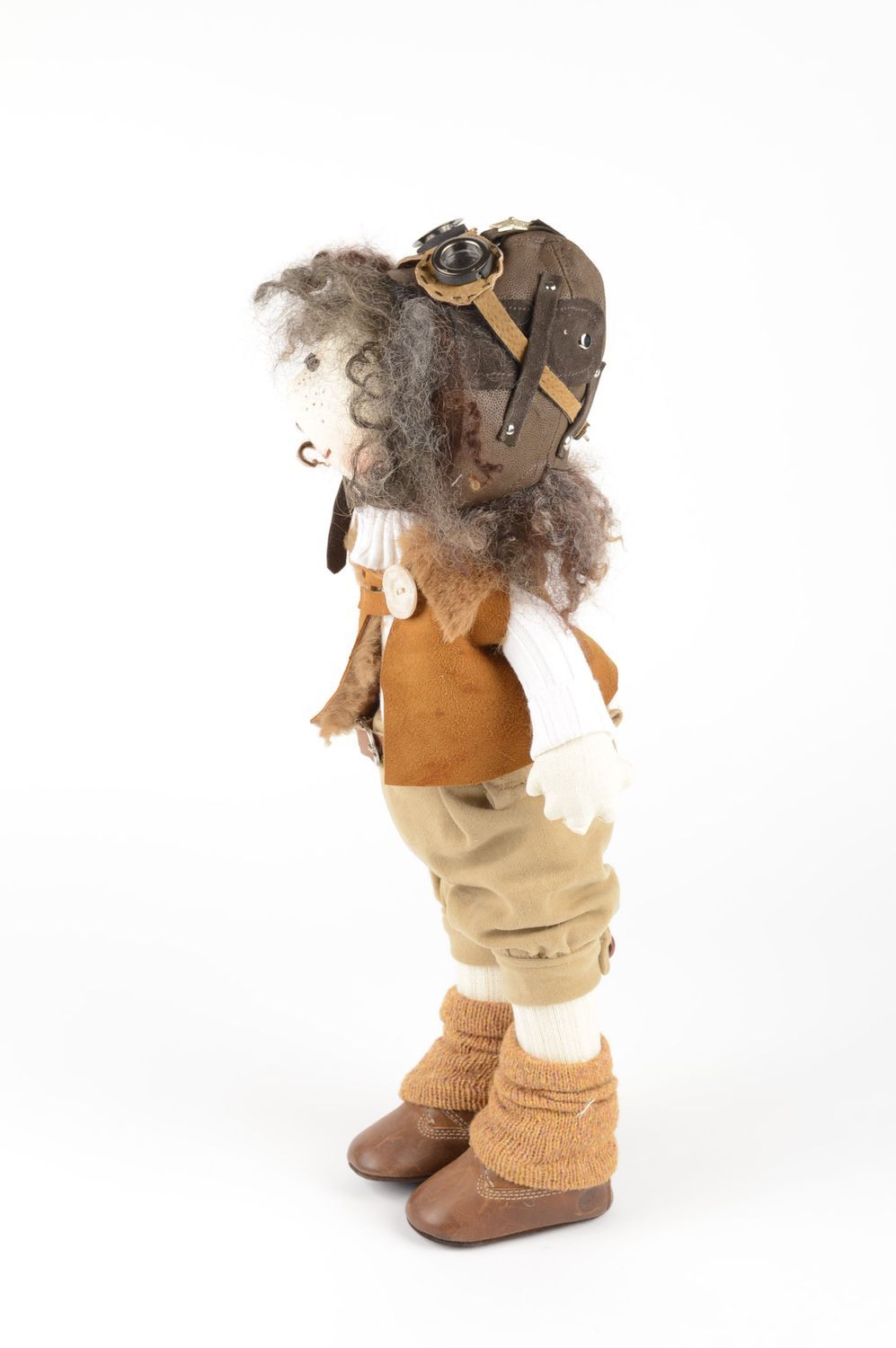 Кукла ручной работы кукла из ткани авторская кукла для декора дома Летчик фото 3