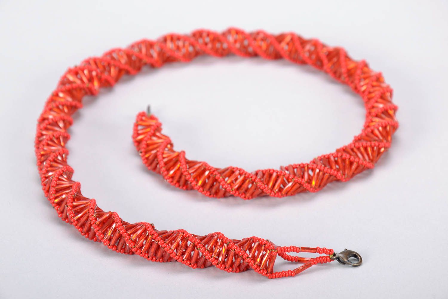Lace beaded cord necklace photo 3