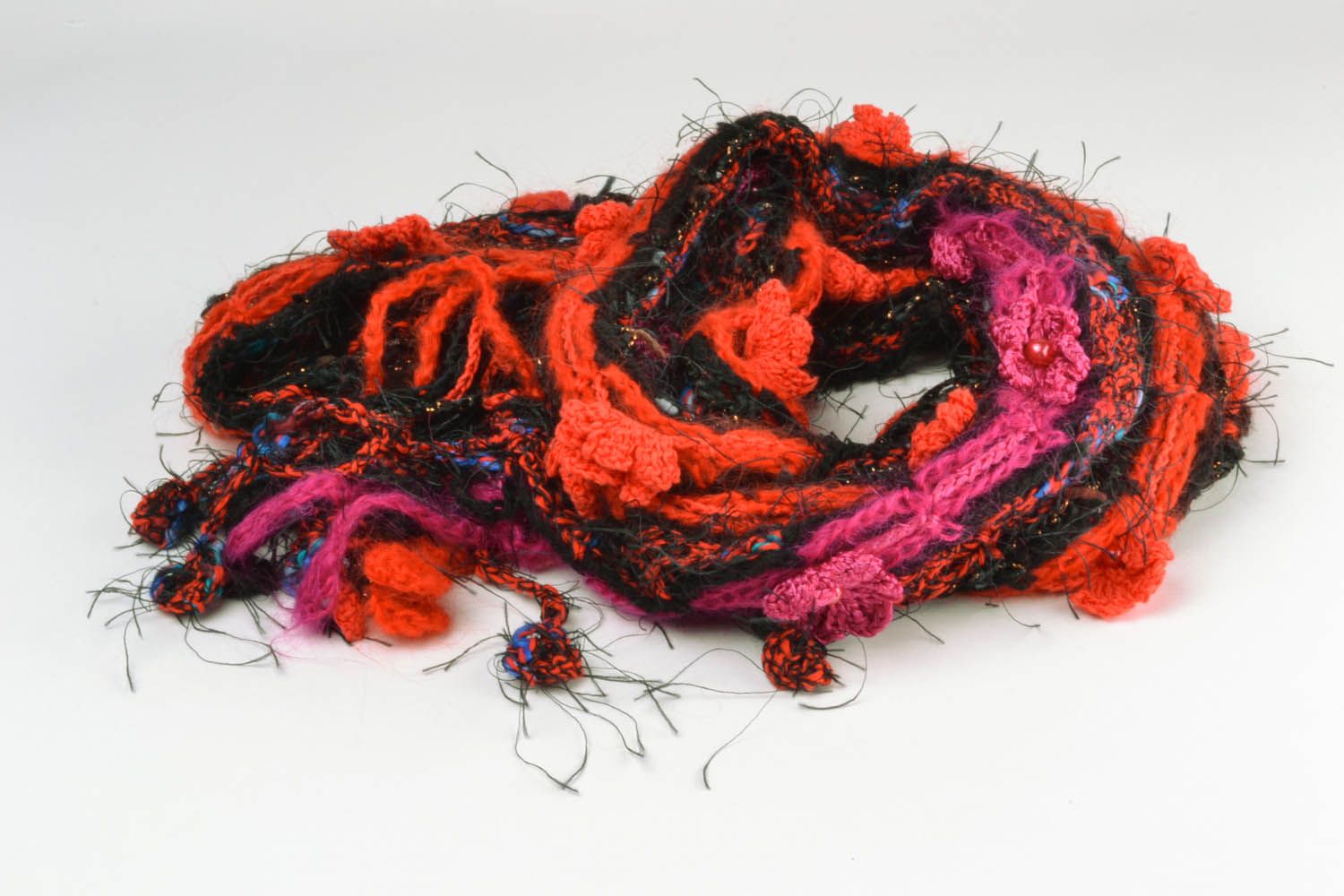 Écharpe féminine tricotée à la main originale photo 4
