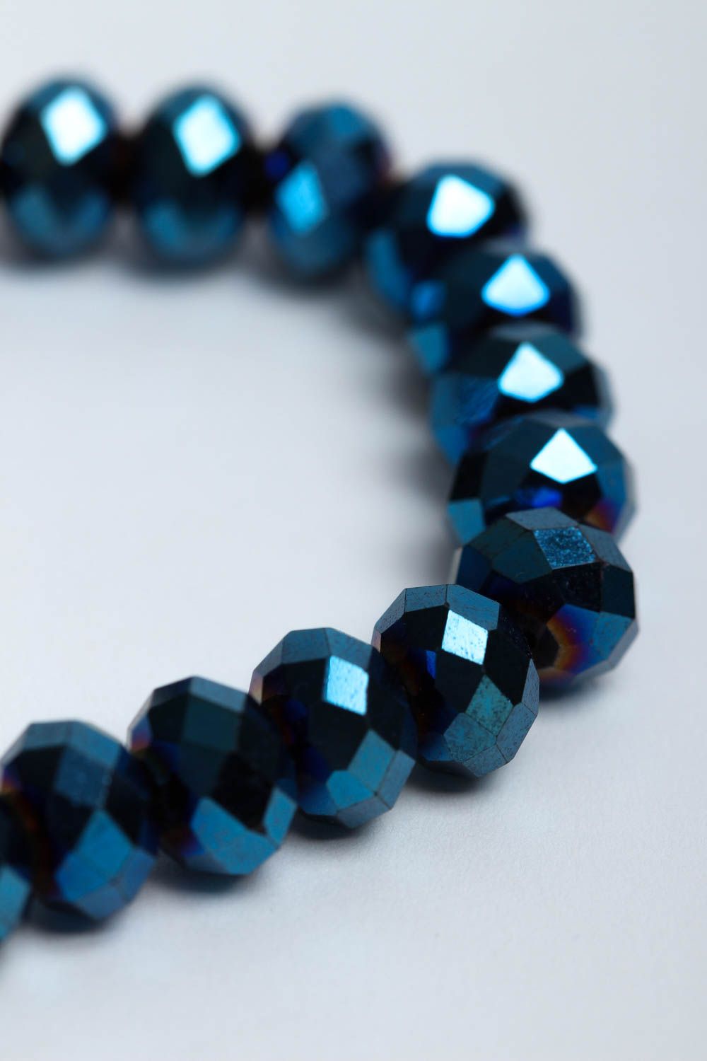 Handmade blaues Designer Armband Schmuck aus Glas Frauen Accessoire schön foto 5