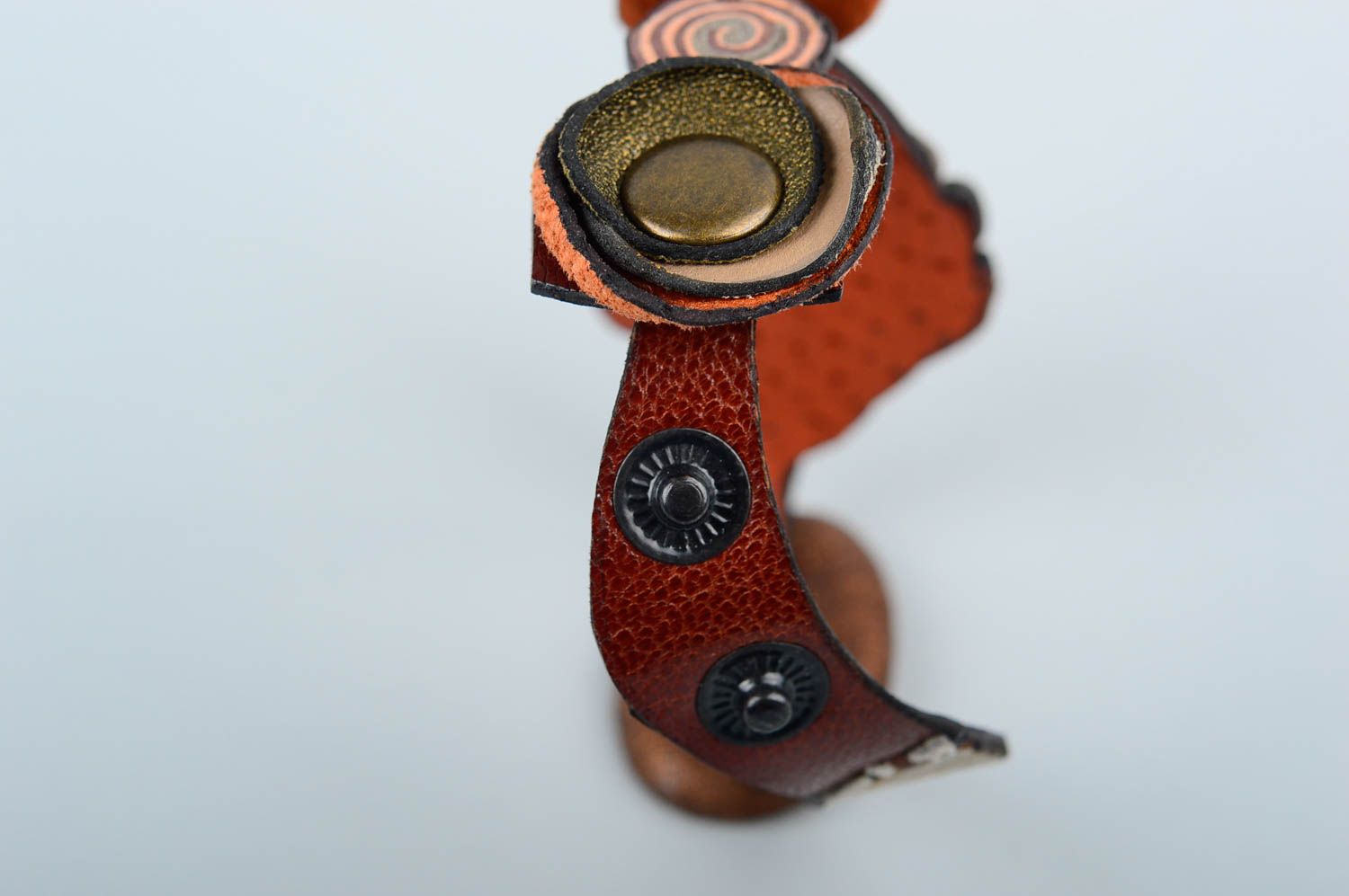 Pulsera de moda artesanal de cuero regalo original brazalete para mujer  foto 5