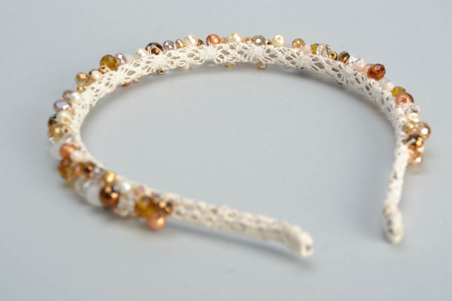 Thin headband with lace photo 5