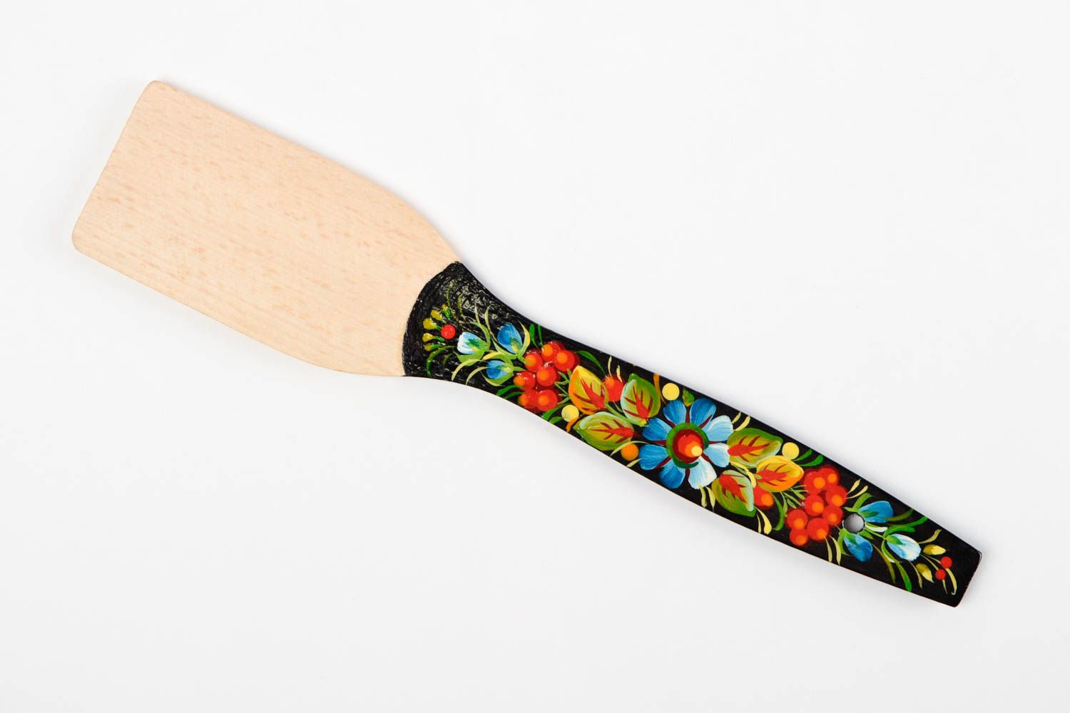 Handmade kitchen utensils wooden spatula decorative spatula cooking tools photo 3