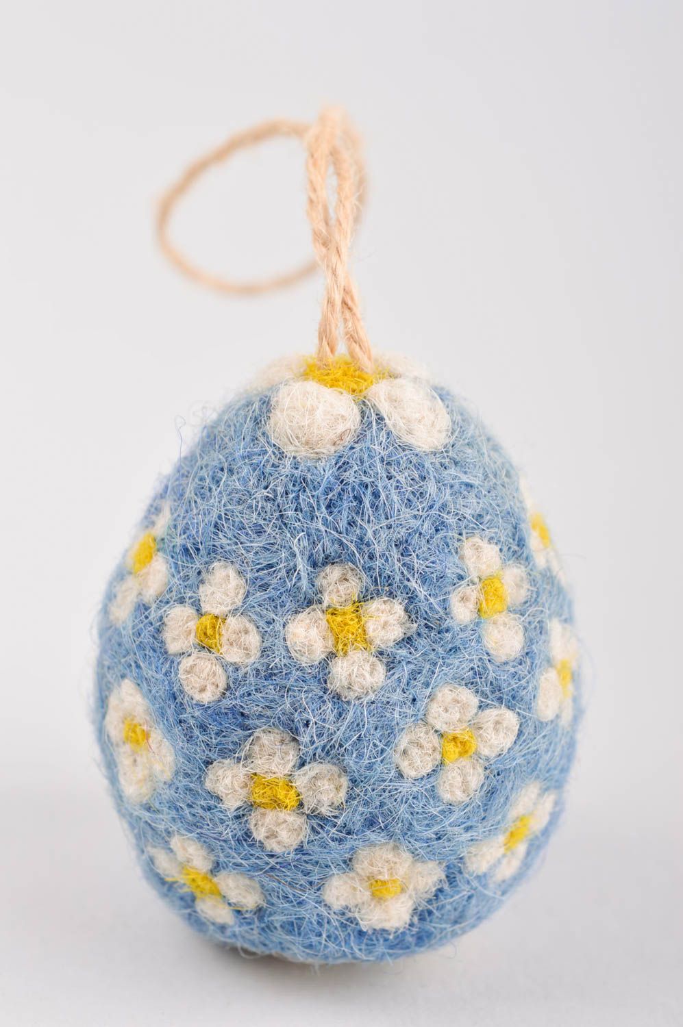 Peluche de fieltro artesanal colgante decorativo huevo de Pascua regalo original foto 2
