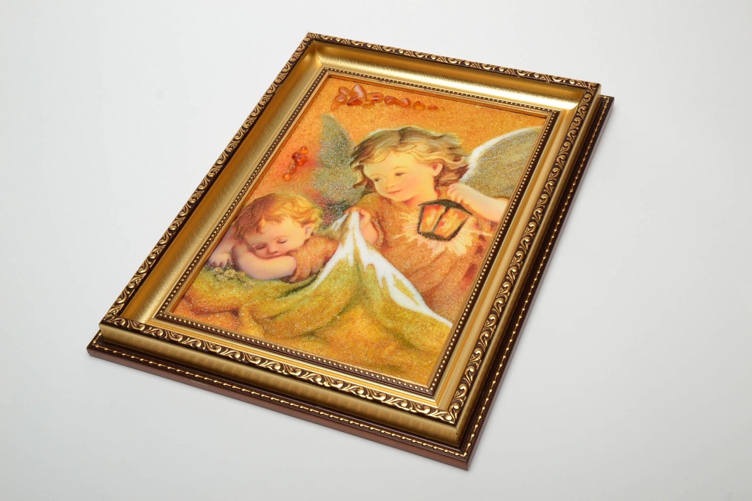 Картина на стену с янтарем Ангел фото 2