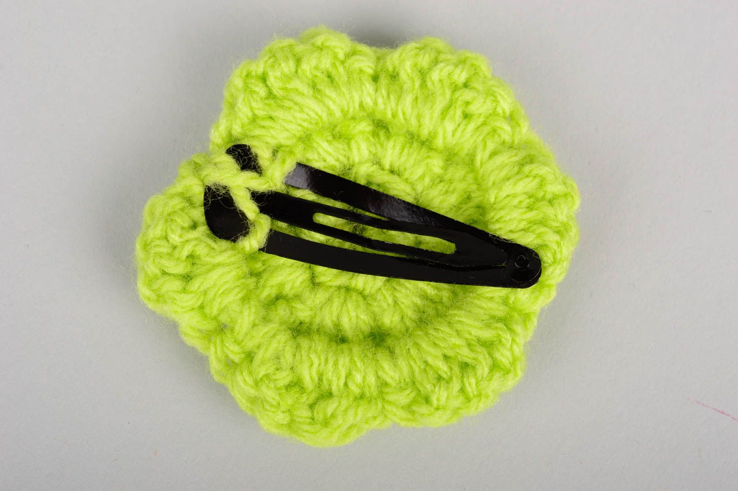 Beautiful handmade crochet flower barrette hair clip elegant hair gifts for kids photo 4