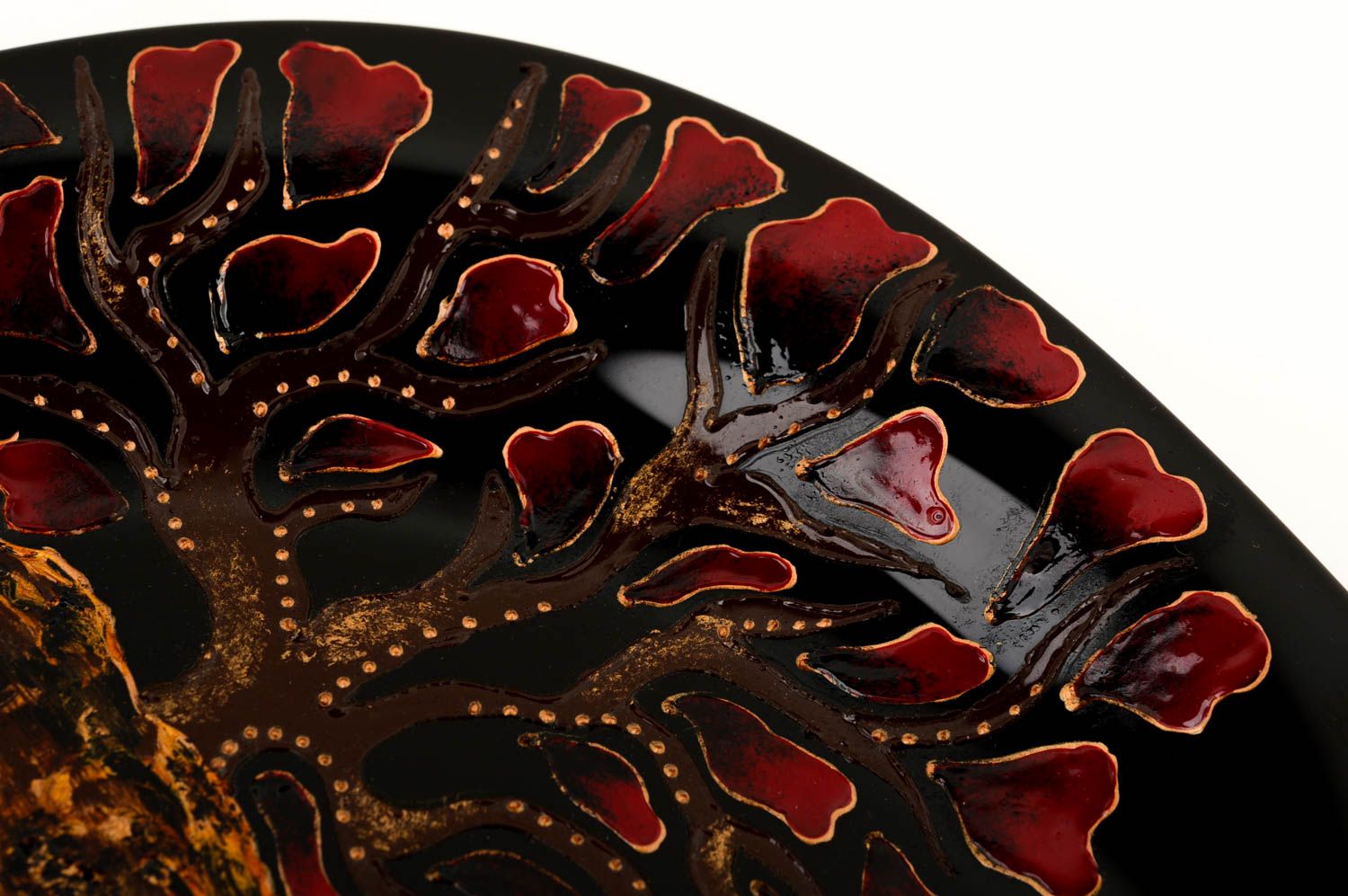 Декоративная тарелка handmade красивая тарелка необычная подарочная тарелка фото 4