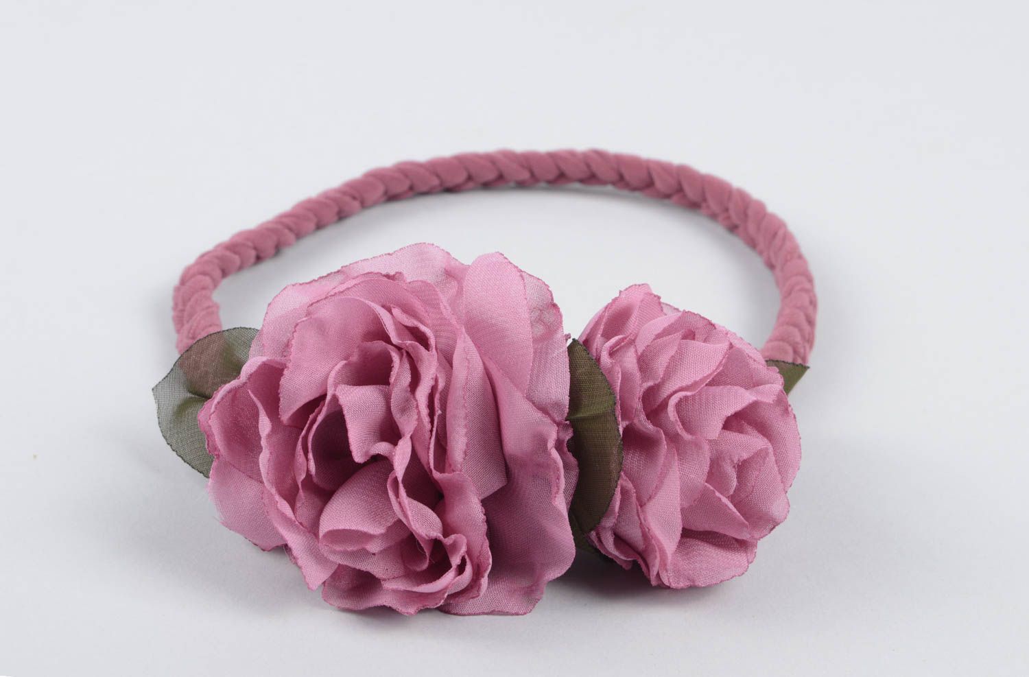 Handgemacht Haarband mit Blume Haar Accessoire Haarschmuck Blüte in Lila foto 1