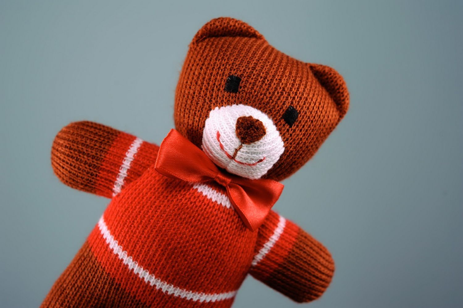 Soft knitted toy Bear photo 3