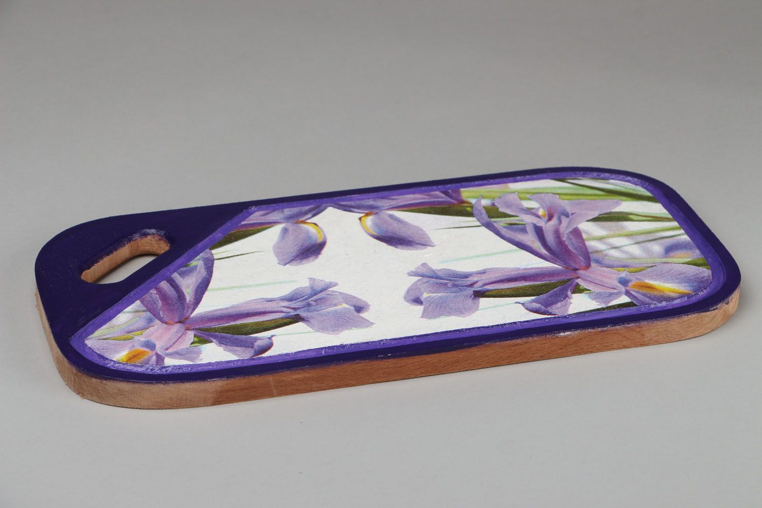Decorative cutting board Irises photo 3