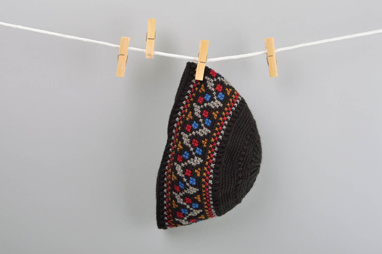 Crocheted hats handmade skullcap elegant accessories men hats warm winter hat photo 2