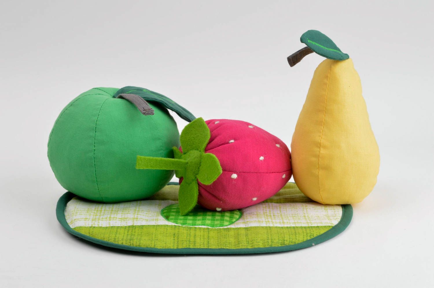 Набор игрушек ручной работы детские игрушки яркие фрукты мягкие игрушки фото 3