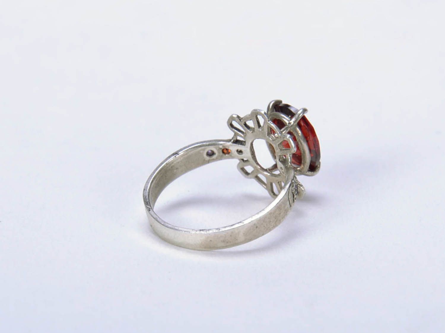 Handmade silver ring with stone photo 2