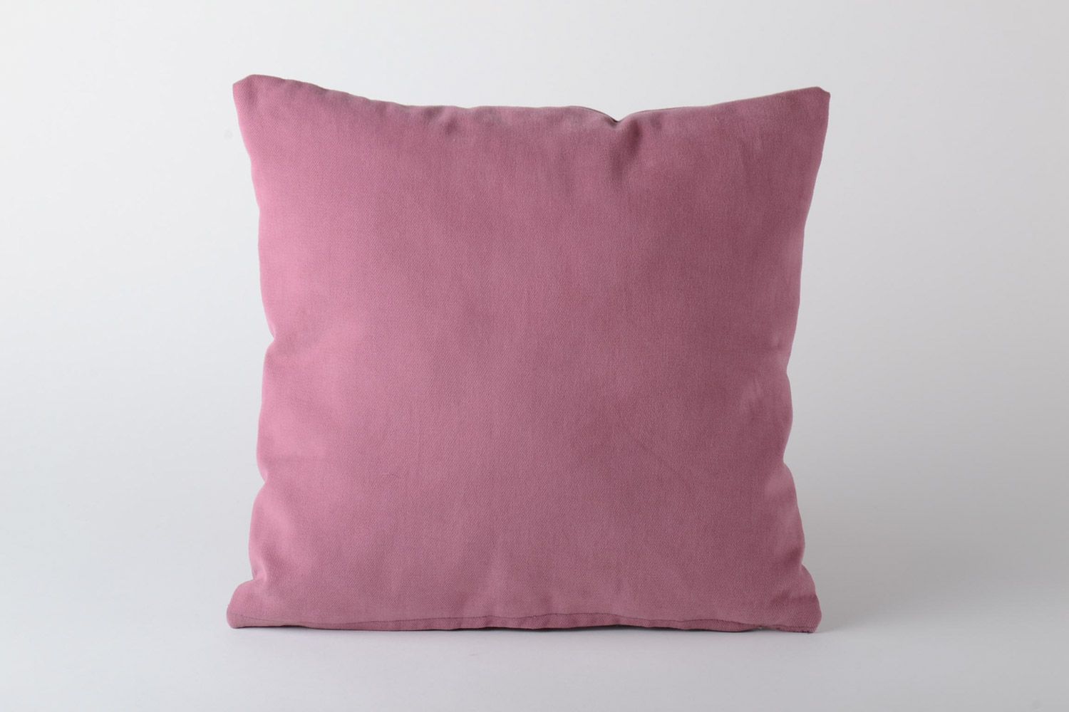 Coussin décoratif en tissu avec housse amovible rose motif chat fait main photo 4