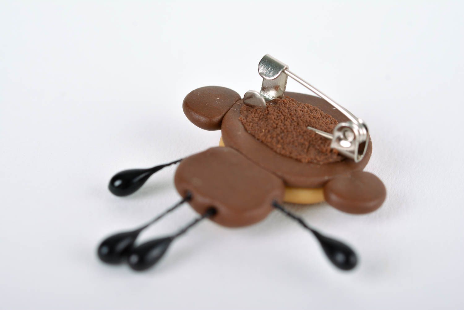 Handmade polymer clay brooch present for children stylish jewelry for girls photo 4