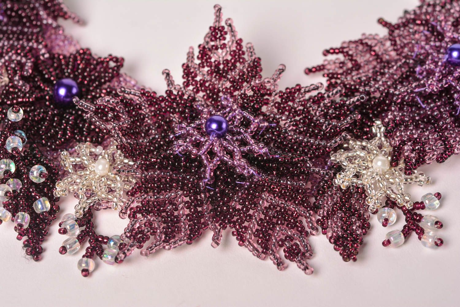 Collar de flores de abalorios bisutería artesanal accesorio de moda para mujer foto 4