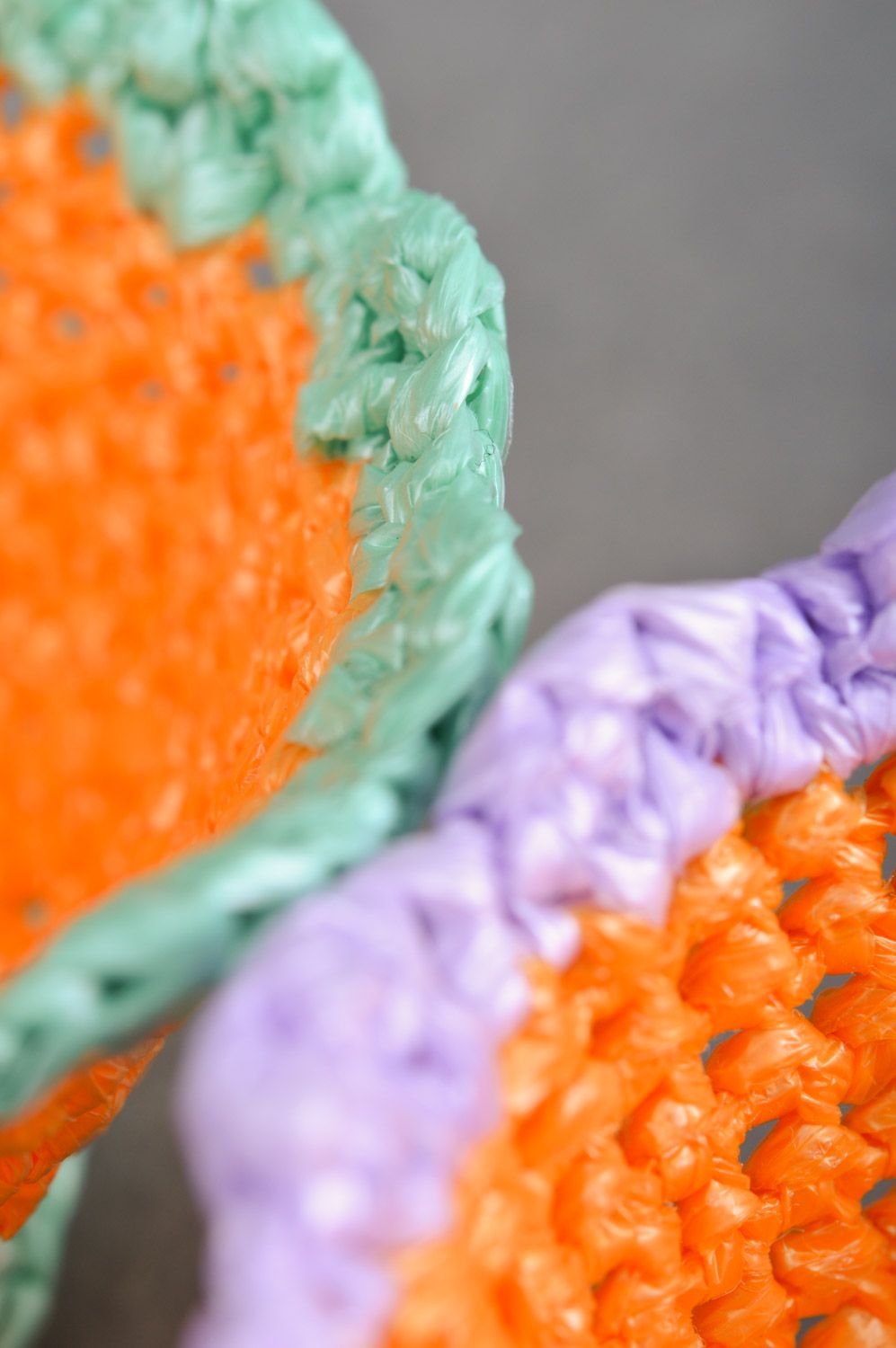 Supports pour oeuf de Pâques tricotés au crochet à la main 2 pièces orange photo 4
