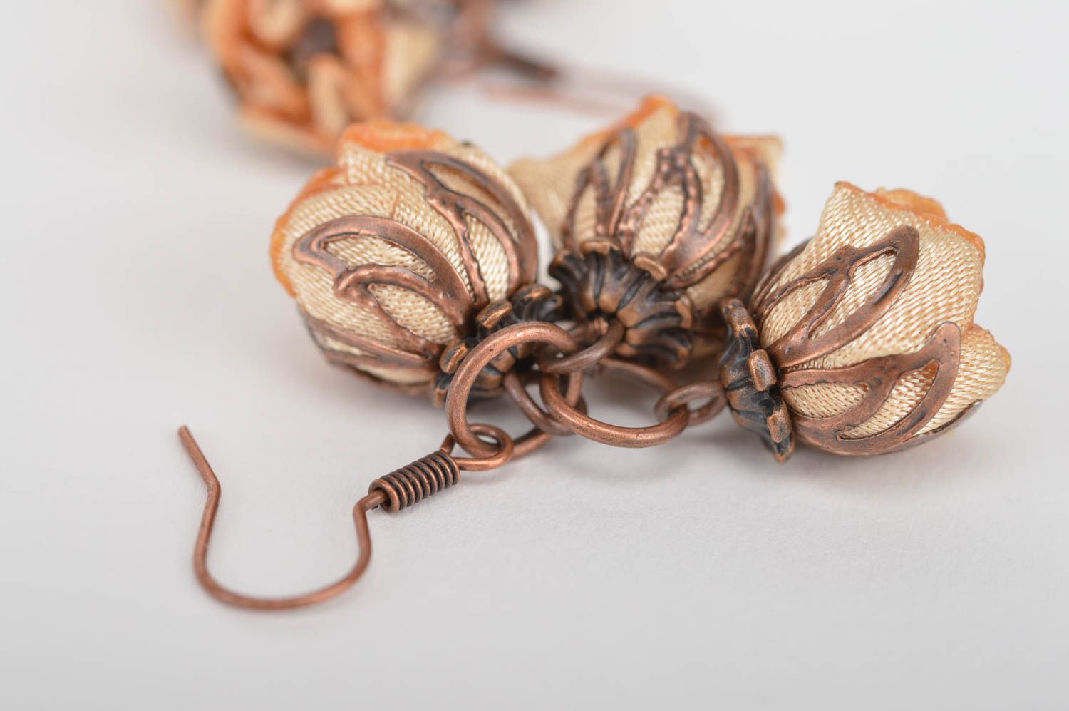 Designer Schmuck handmade Blumen Ohrringe Accessoire für Frauen schön klein foto 5