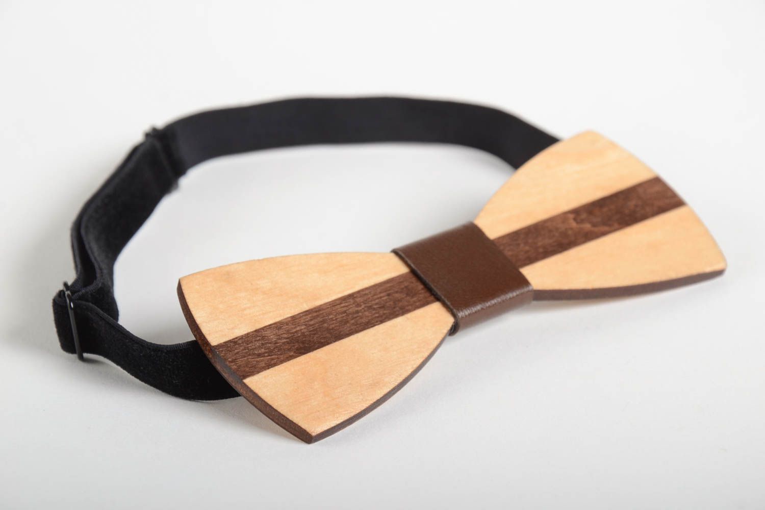 Wood bow tie handmade wooden tie wooden bow designer accessories gifts for him photo 2