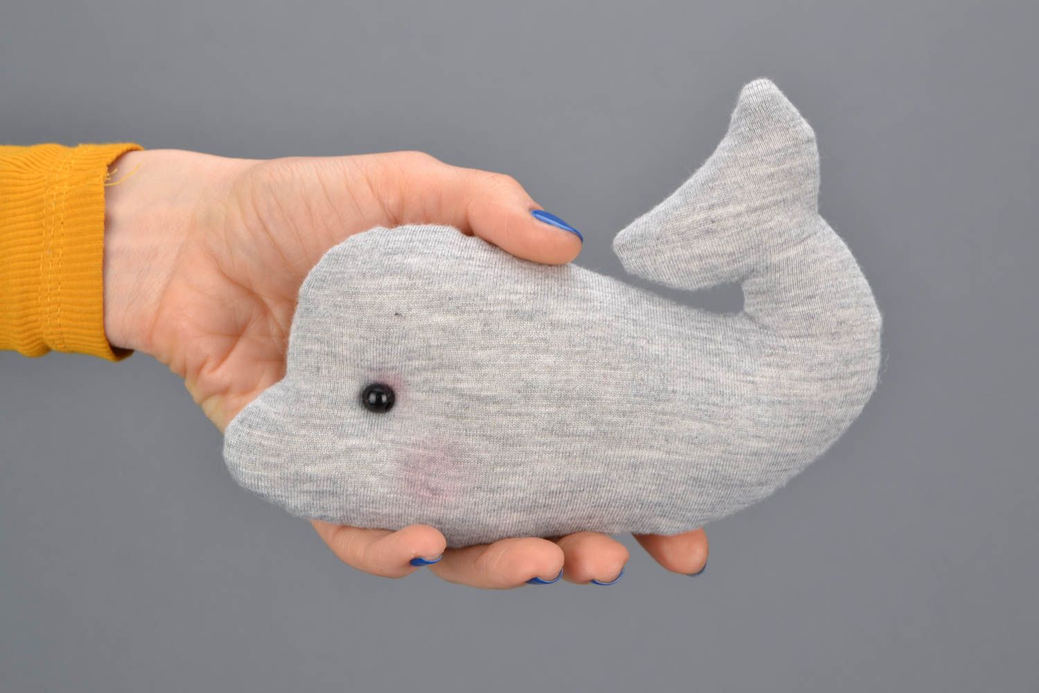 Handmade soft toy dolphin photo 2