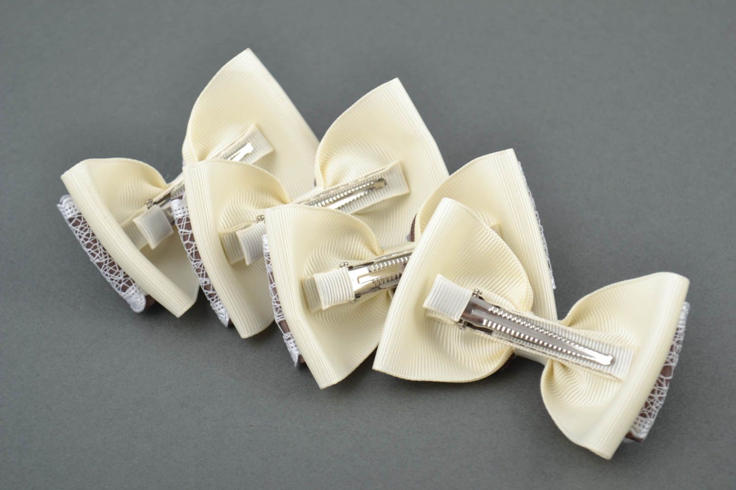 Bows for hair handmade hair accessories set of 4 bow hair clips gifts for girl photo 2