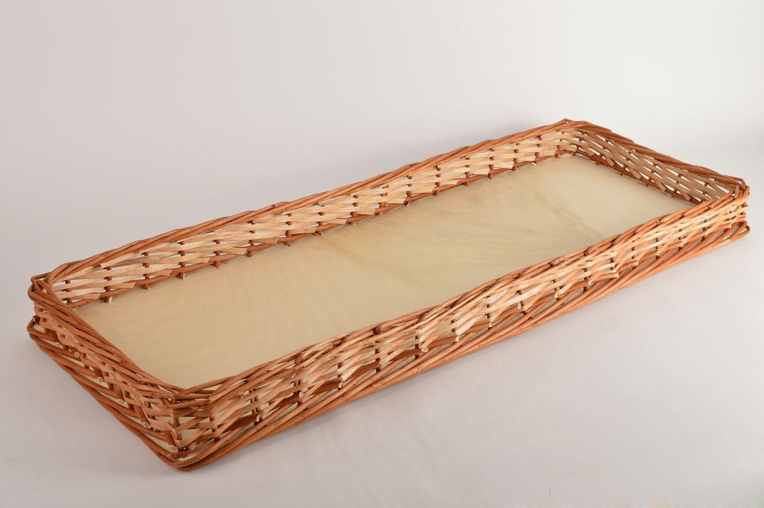 Handmade long kitchen tray designer woven tray unusual present for mother photo 4