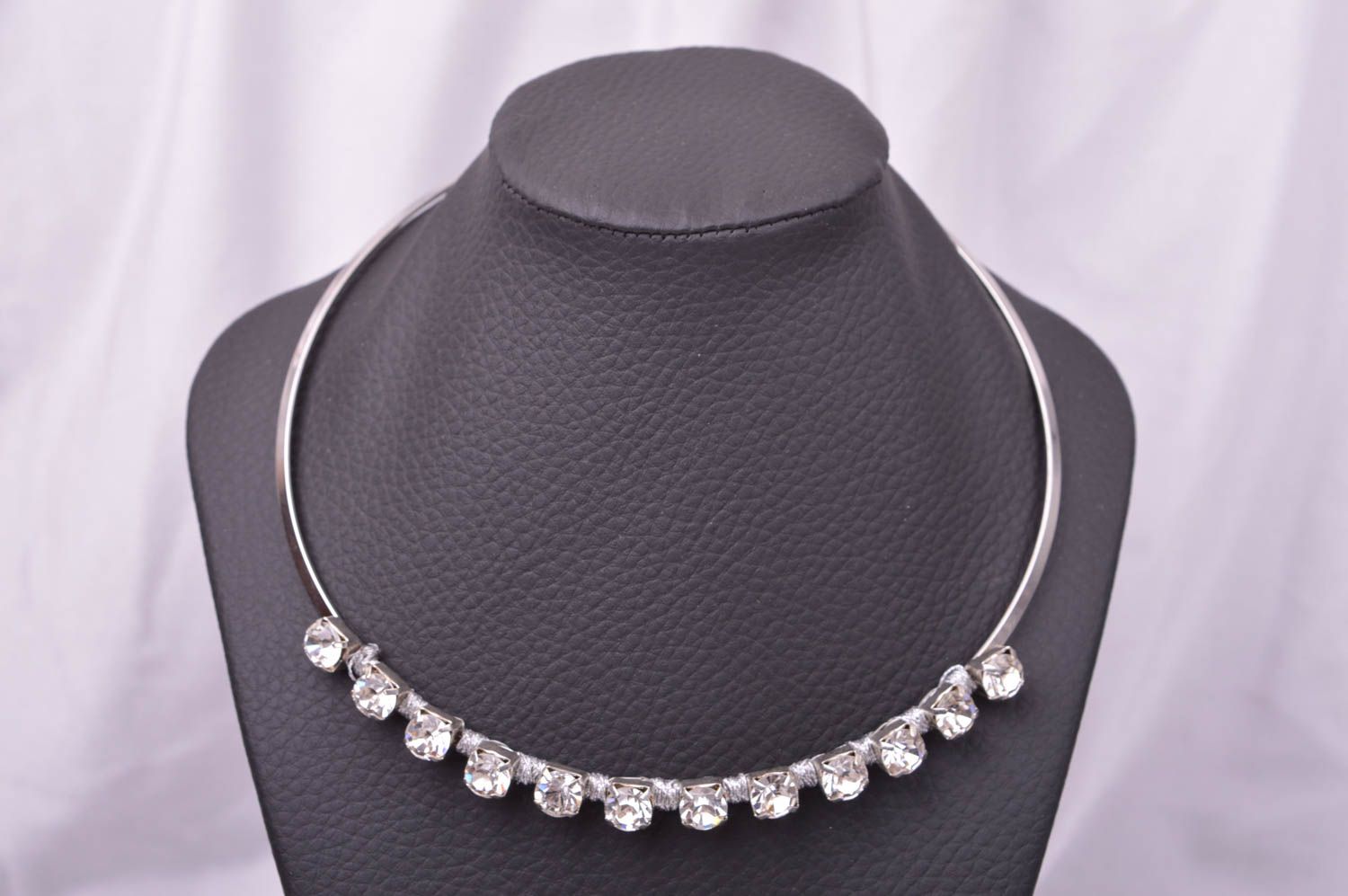 Fancy necklace handmade necklace with rhinestones unusual gifts for women photo 1