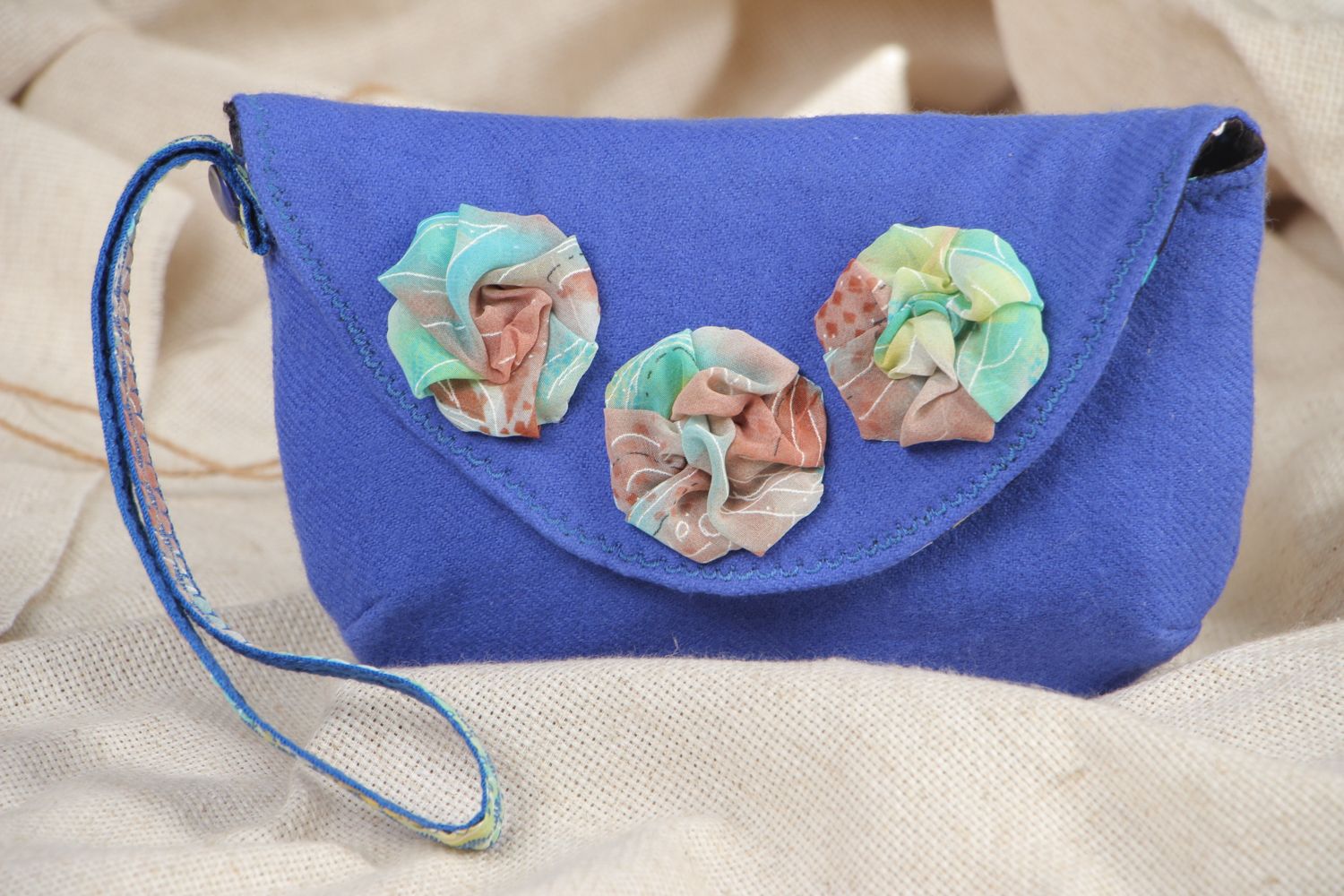 Женская сумка из ткани текстильный клатч фото 4