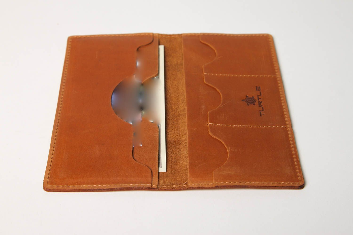 Leder Geldbörse handgefertigt Accessoire für Männer Leder Geldbeutel in Braun foto 4