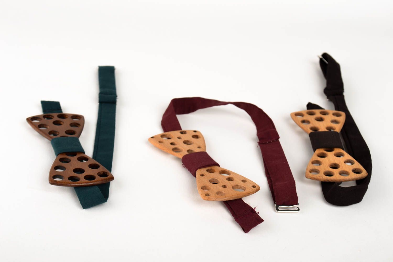 Handmade designer bow tie 2 beautiful wooden bow ties unusual wooden accessories photo 4