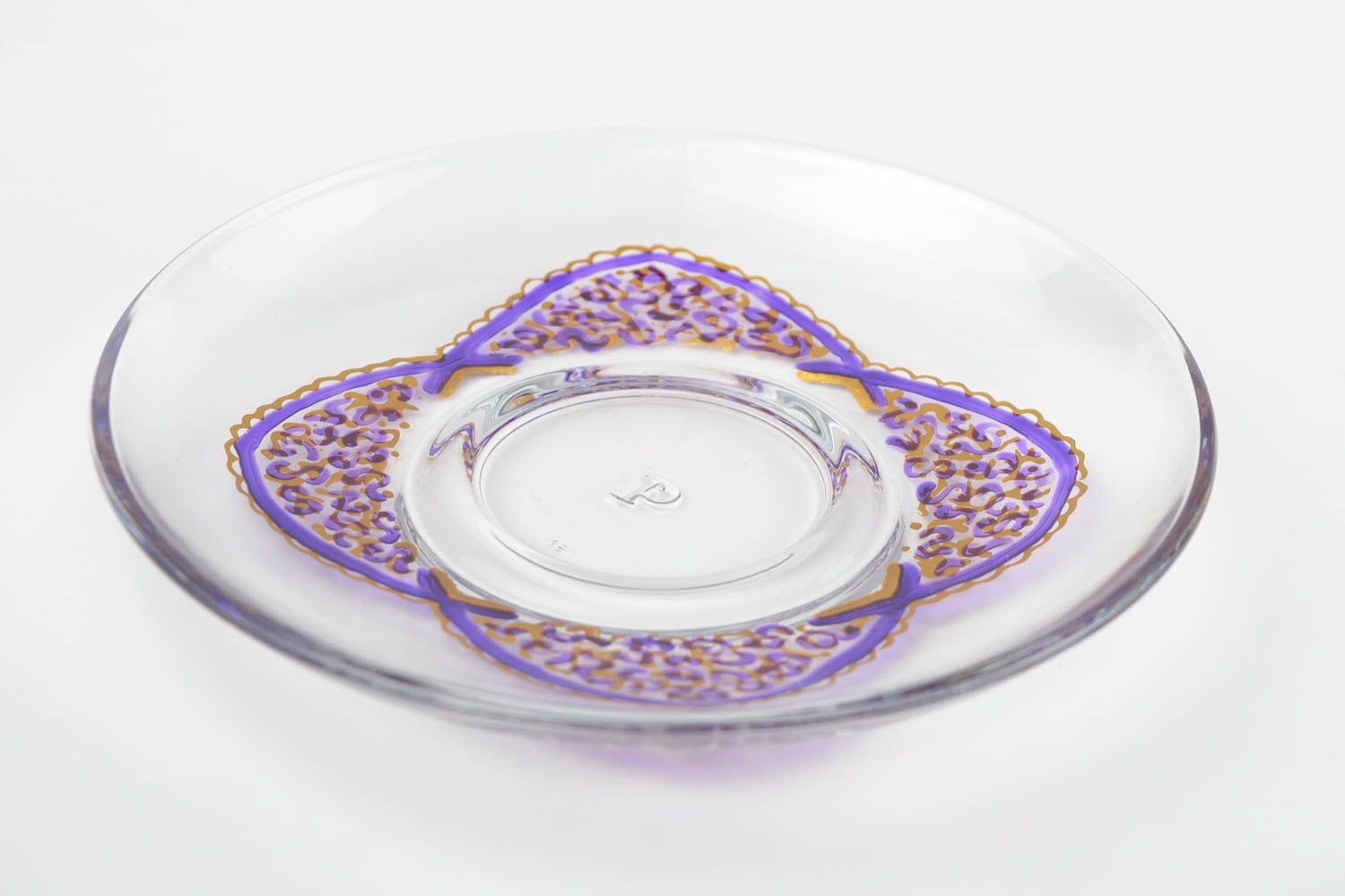 Handmade saucer stained glass saucer glass tableware interior decor ideas photo 3