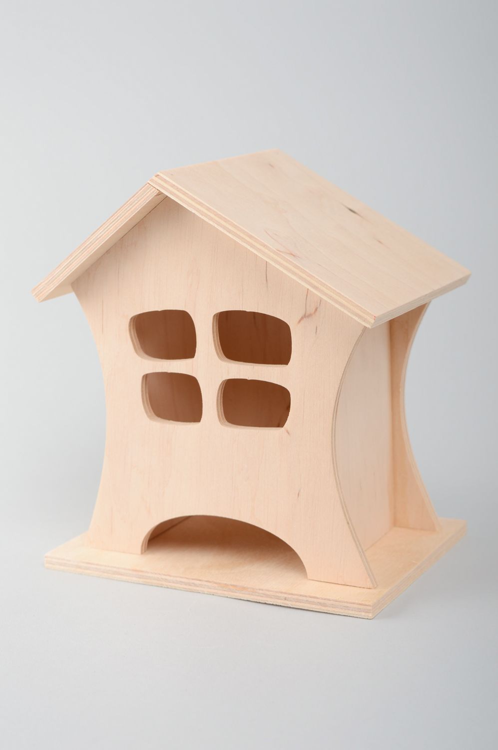 Sperrholz Miniatur Haus für Teebeutel foto 1