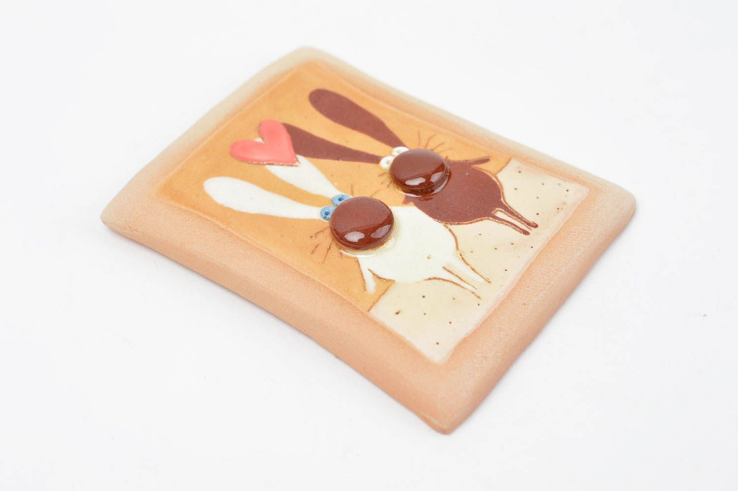 Handmade fridge magnet ceramic souvenir for home kitchen eco decor cute magnet photo 2