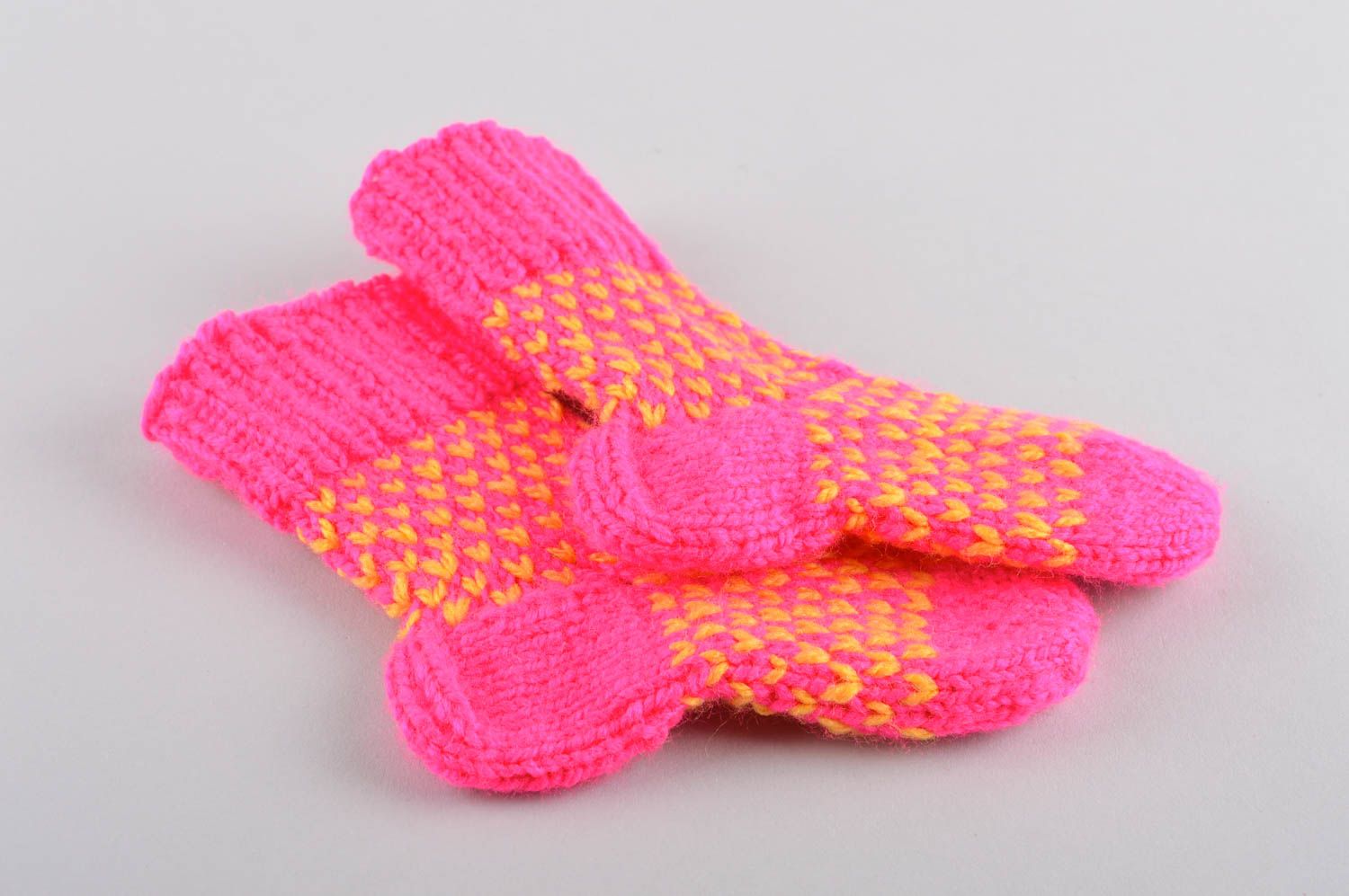Handgestrickte Socken grelle Baumwolle Socken warme Socken rosa bunte Socken foto 3