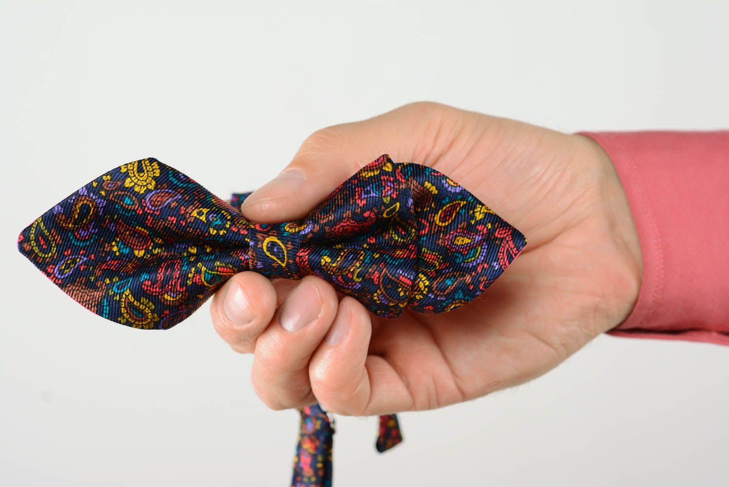 Bunte Fliege Krawatte aus Textil Atlas foto 5