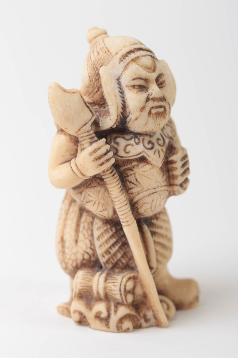 Figurine décorative fait main Petite statue Déco maison Bishamon cadeau photo 2