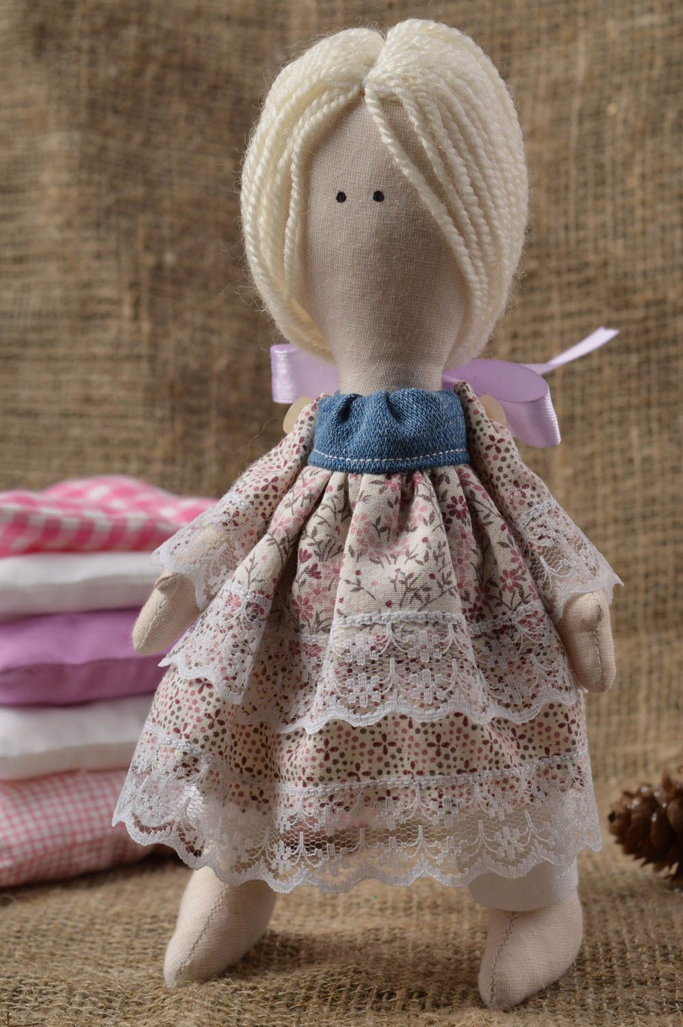Handmade doll designer doll unusual doll gift ideas decor ideas home decor photo 1