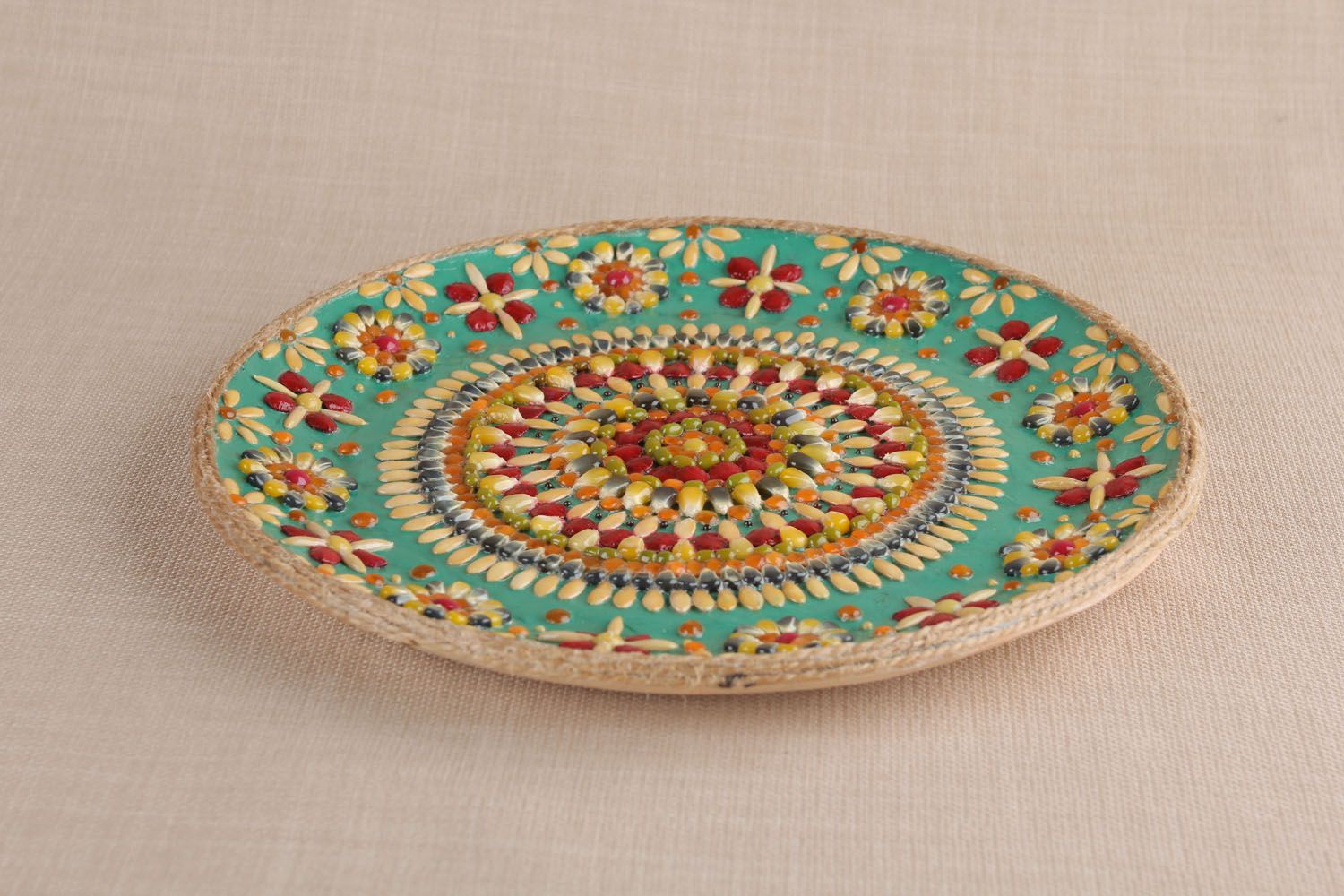 Handmade decorative plate photo 2
