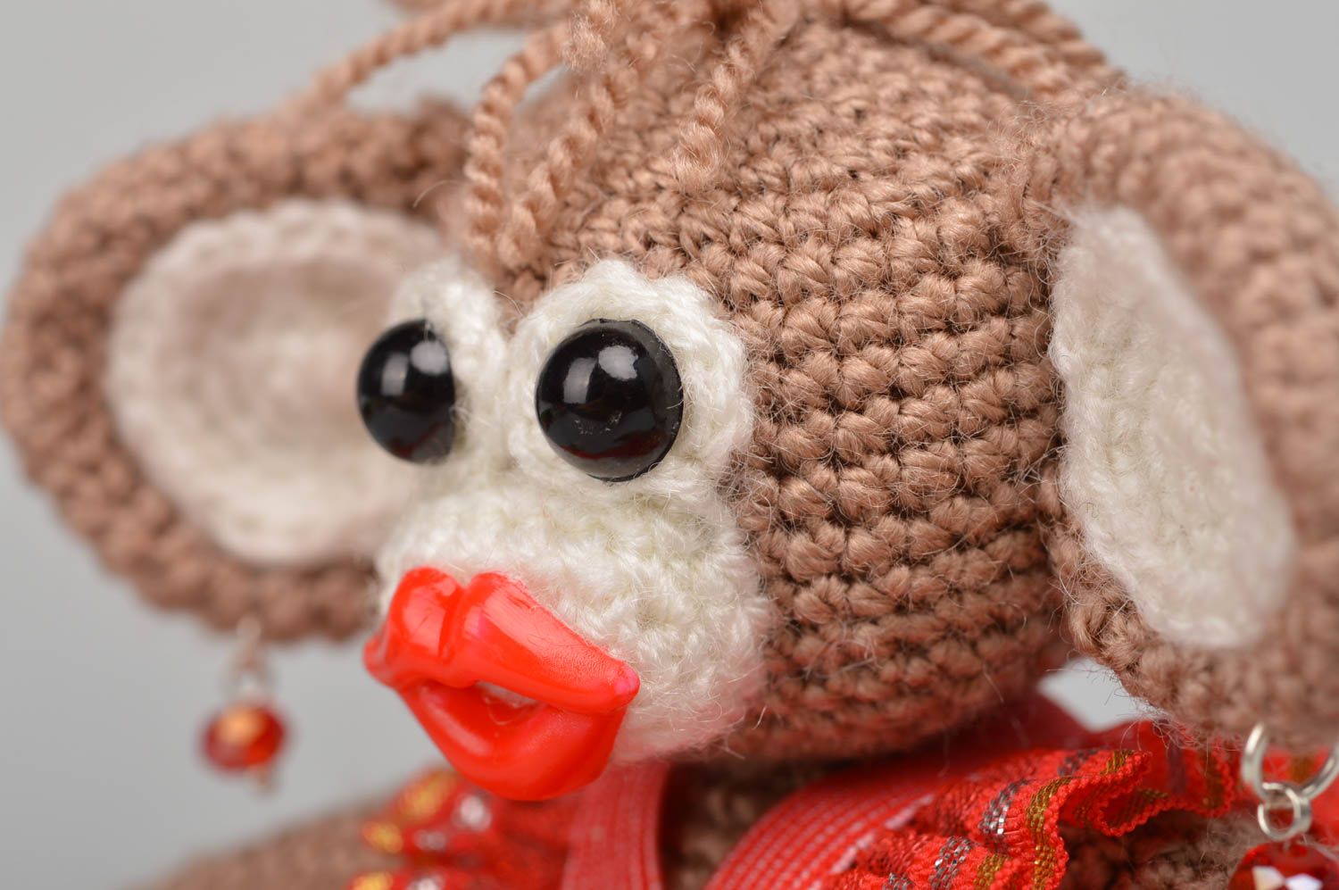 Unusual handmade crochet soft toy stuffed toy for children interior decorating photo 4