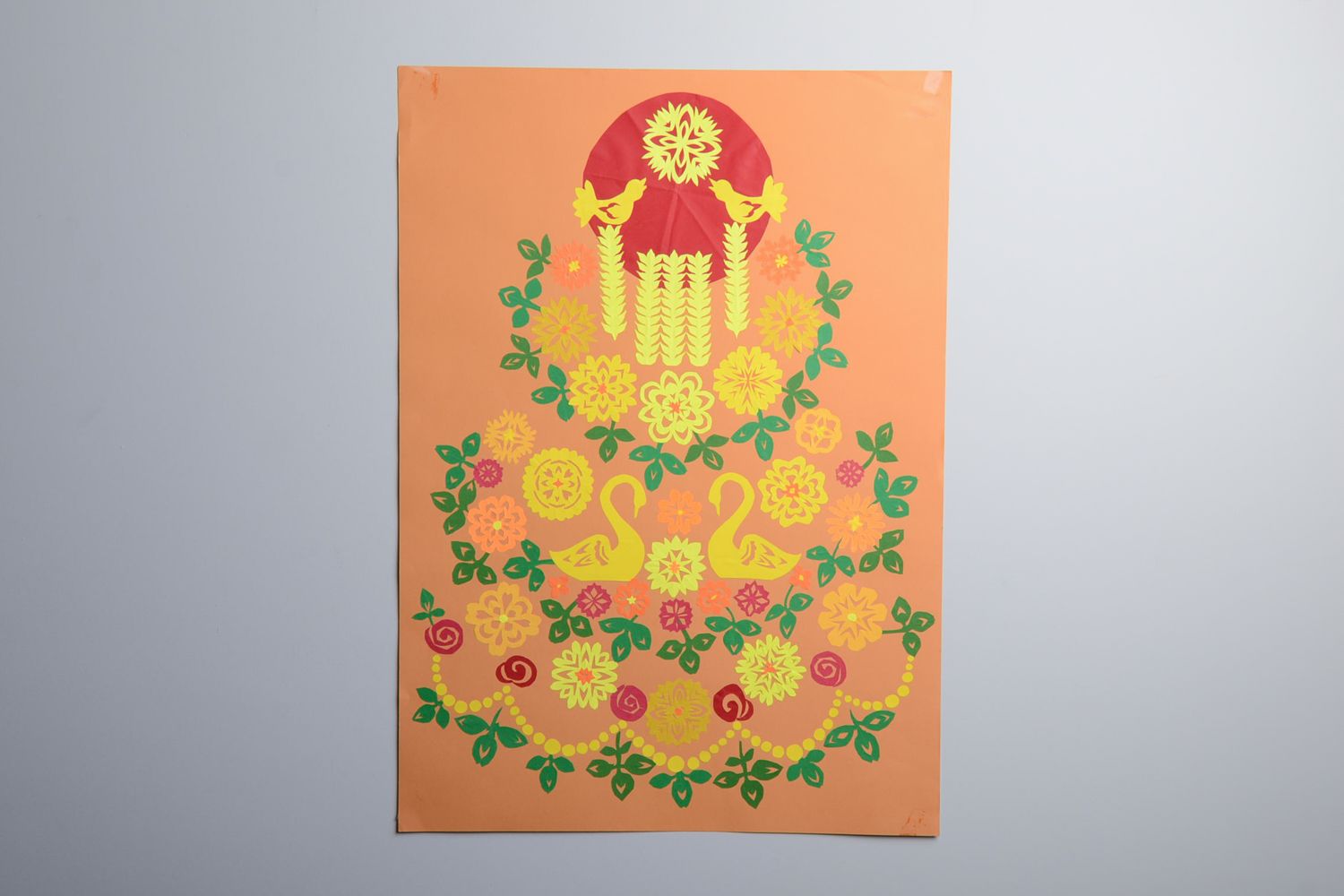 Quadro di carta bello fatto a mano quadro decorativo decorazione da parete foto 1