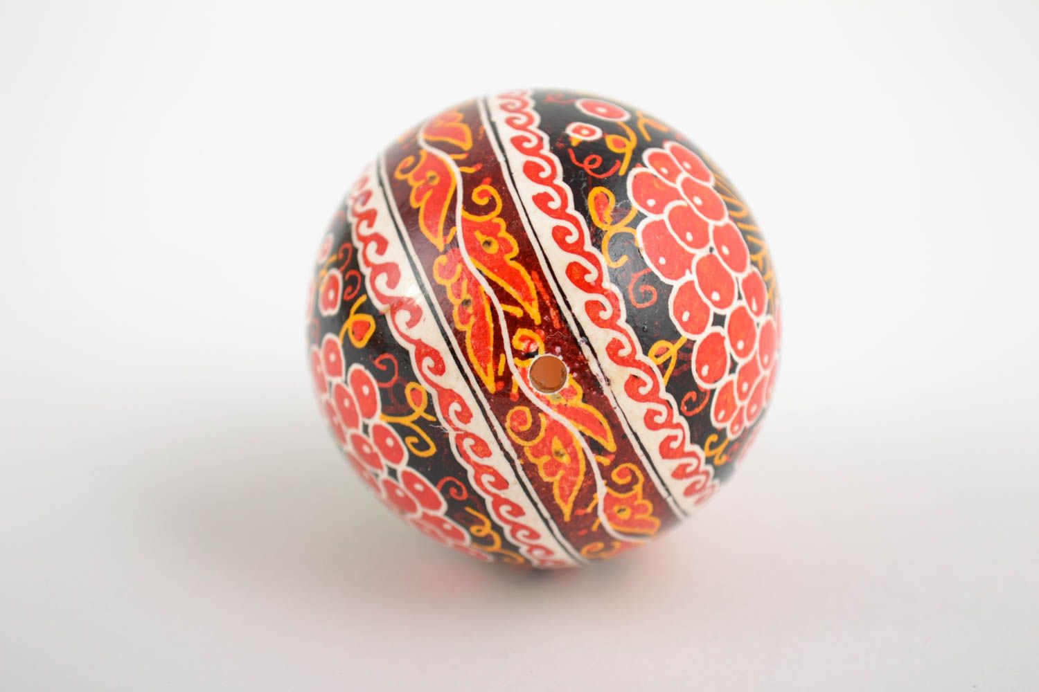Colorful Easter egg painted with acrylics handmade chicken pysanka egg photo 5
