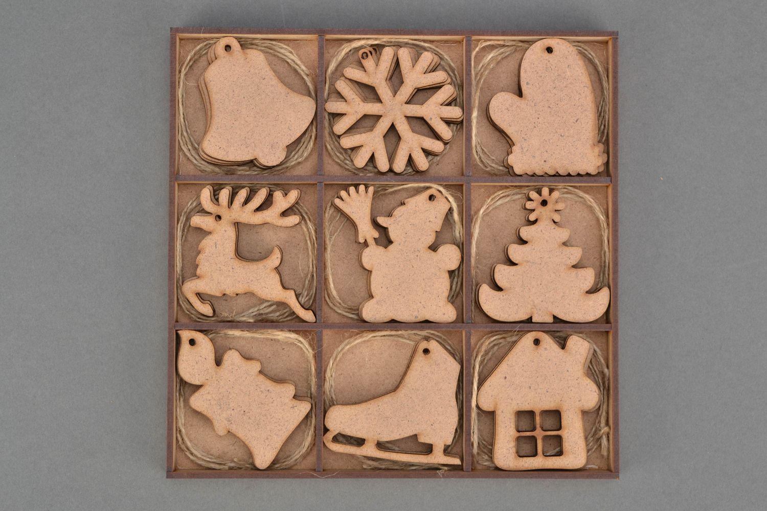 Formes en bois brut à décorer Jouets de Noël faits main photo 4